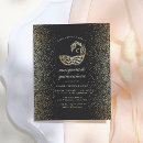 Recherche de masquerade party invitations Parties scintillant or