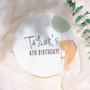 Recherche de dinosaures assiettes Garçon