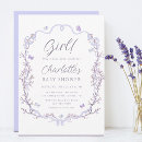 Recherche de lavender baby shower fille invitations Papillon