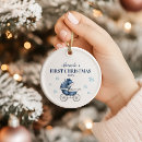 Recherche de bleu de flocon de neige ornements Nouveaux parents
