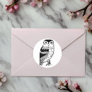 Recherche de dessins au trait autocollants Chouette