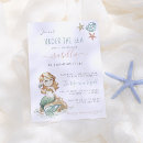 Recherche de sous la mer 11x16 invitations Fille