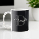 Recherche de noir classiques tasses Initiales
