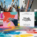 Recherche de peintures acryliques cartes visite Couleurs vives
