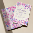 Recherche de de flocon de neige anniversaire invitations Aquarelle