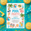 Recherche de plage en anniversaire invitations Fête du pool