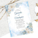 Recherche de blue flowers invitations Bleu ciel