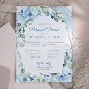 Recherche de dusty blue floral répétition dîner invitations Bohémien