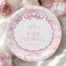 Recherche de baby shower rose assiettes Girafe