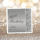 Recherche de anniversaire 80 ans serviettes Argent