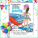 Recherche de serviettes invitations Fille