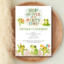 Recherche de ma grenouille anniversaire invitations Garçon