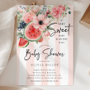 Recherche de pastèque mignonne invitations Aquarelle