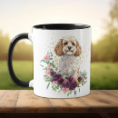 Recherche de chien pourpre tasses Aquarelle