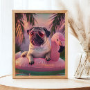 Recherche de chien de carlin art Peinture
