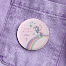 Recherche de licorne colorée badges Girly