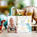 Recherche de dinosaure 1ans anniversaire invitations Bébé garçon