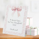 Recherche de baby shower signes table Petite fille