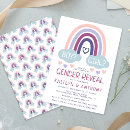 Recherche de rainbow gender reveal invitations Boho