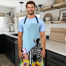 Recherche de rayure florale tabliers Bleu