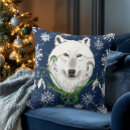 Recherche de loup arctique coussins Flocons de neige