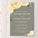 Recherche de jaune vert mariage invitations Printemps