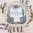 Recherche de western baby shower assiettes Bleu