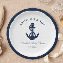 Recherche de océan bleu assiettes en papier Bleu marine et blanc