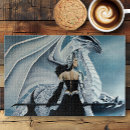 Recherche de dragon noir puzzles Blanc