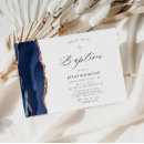 Recherche de bleu marine baptême invitations Aquarelle