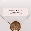 Recherche de simple monogram étiquettes adresse retour Couple