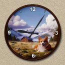 Recherche de corgi horloges Arrière plan
