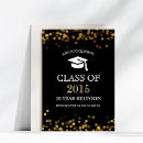 Recherche de réunion de classe invitations Noir et or