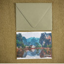 Recherche de style asiatique cartes postales Aquarelle