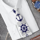 Recherche de ancres de bateaux cravates Bleu marine