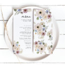 Recherche de fleurs sauvages fantaisistes mariage menus Bohème chic