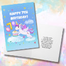 Recherche de 7ème anniversaire cartes Licorne