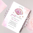 Recherche de pearl baby shower invitations Huître