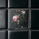 Recherche de peintures de rose rouge carreaux Floral