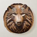 Recherche de sauvage loup coussins Bois