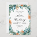 Recherche de orange et turquoise mariage invitations Sarcelle