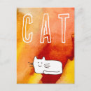Recherche de dessins au trait cartes postales Chat
