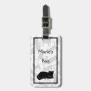 Recherche de chat noir bagages étiquettes Motif