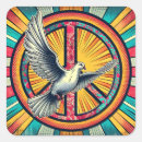 Recherche de symbole paix bleu autocollants Jaune