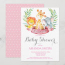Recherche de safari baby shower fille invitations Jungle