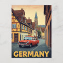 Recherche de voiture rouge cartes postales Classique