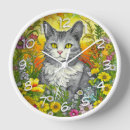 Recherche de chat floral horloges Capricieux