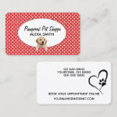 Recherche de pois rouge et blanc cartes visite Customer