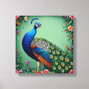 Recherche de paon impressions sur toile Vert
