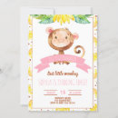 Recherche de singe bébé invitations Rose
